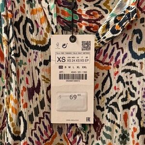 Zara Multicolor Patterned Blouse